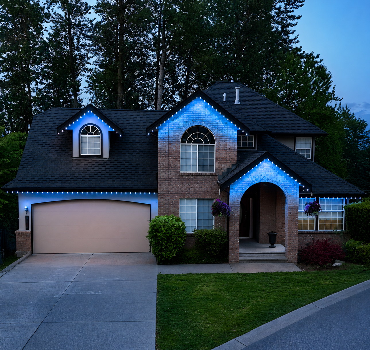 Home after Everyday Accent permanent lighting